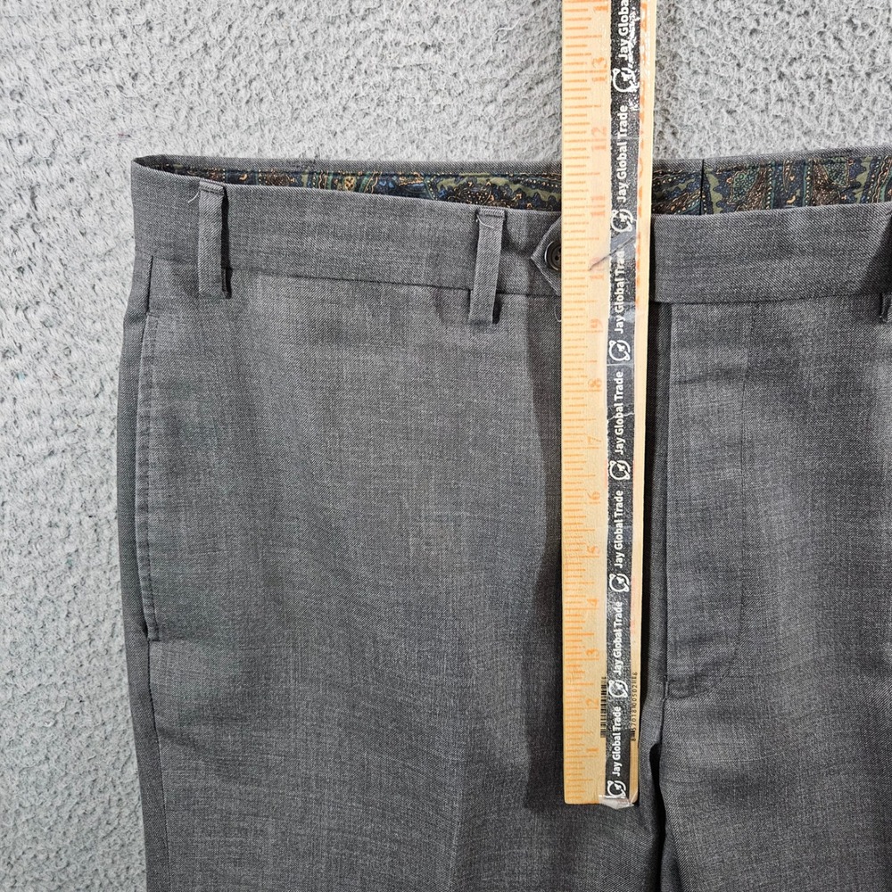 Lauren Ralph Lauren Mens Gray Dress Pants Flat Front 36x32 Professional Trousers - Picture 4 of 8